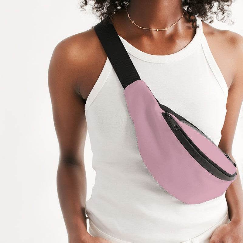 Pastel Pink Belt Bag (PI-FM-LI) - Woman Front CloseUp