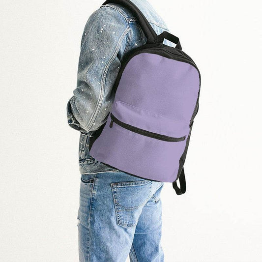Pastel Purple Canvas Backpack (PU-MU-LI) - Man Back CloseUp
