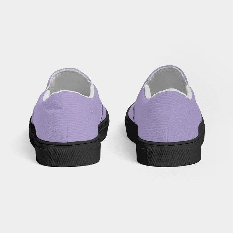 Pastel Purple Women's Slip-On Canvas Sneakers (PU-MU-LI) - Back