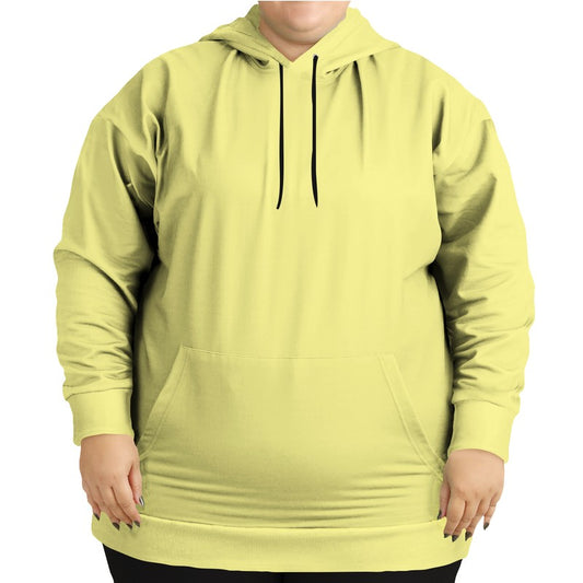 Pastel Yellow Hoodie PLUS (LY2-ME-LI) - Woman Front PLUS