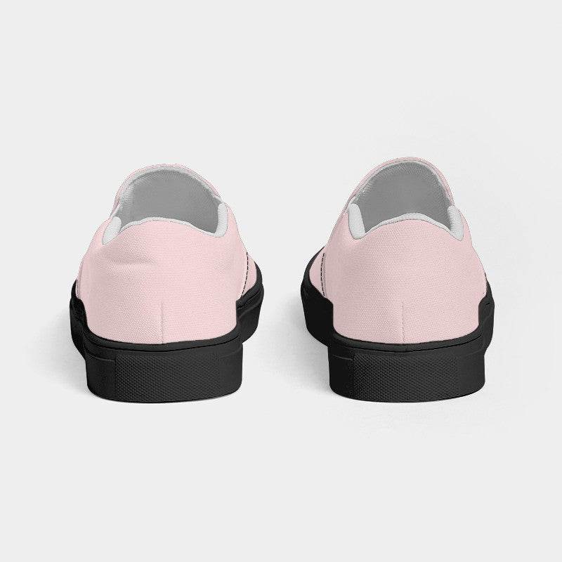 Pearl Pink Men's Slip-On Canvas Sneakers (RPI2-NE-LI) - Back