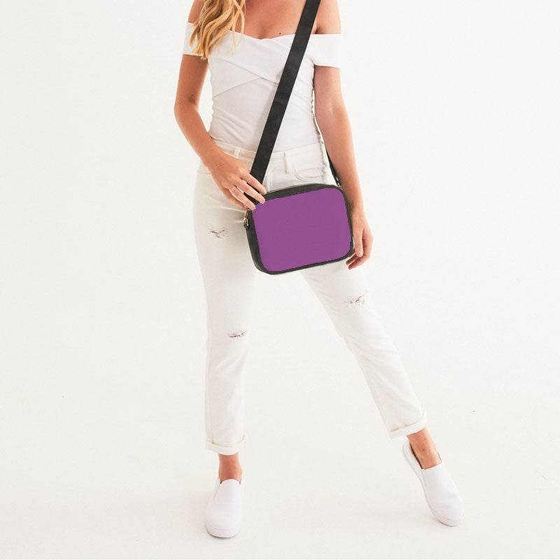 Pink-Purple Crossbody Bag (M-CL-LI) - Woman Front