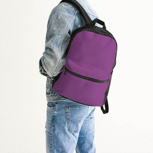 Plum Canvas Backpack (M-ME-ME) - Man Back CloseUp