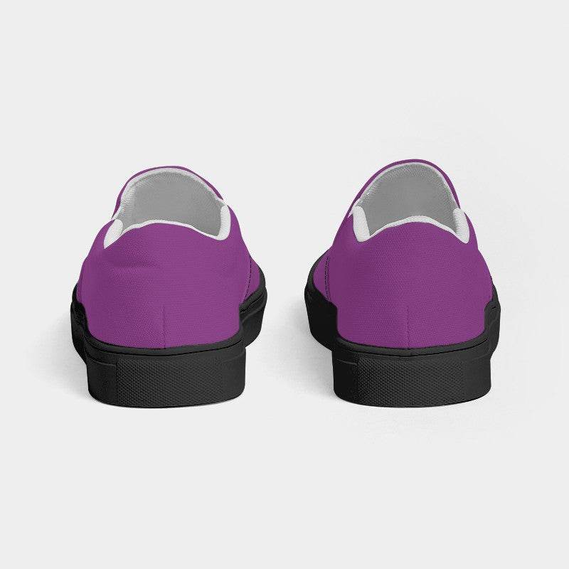 Plum Women's Slip-On Canvas Sneakers (M-ME-ME) - Back