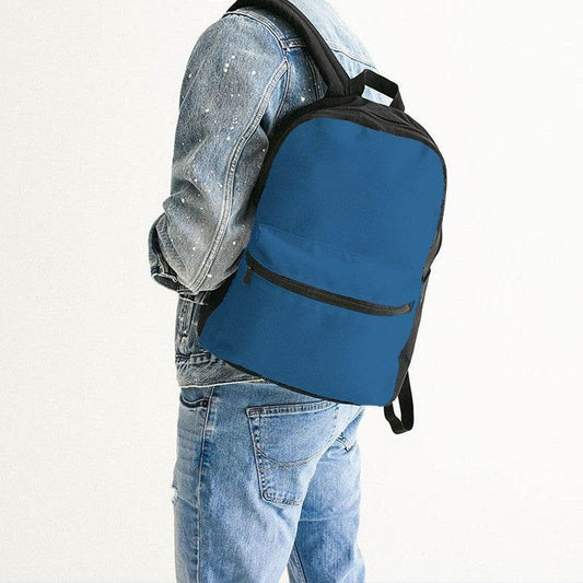 Raw Blue Canvas Backpack (IB3-CL-DE) - Man Back CloseUp