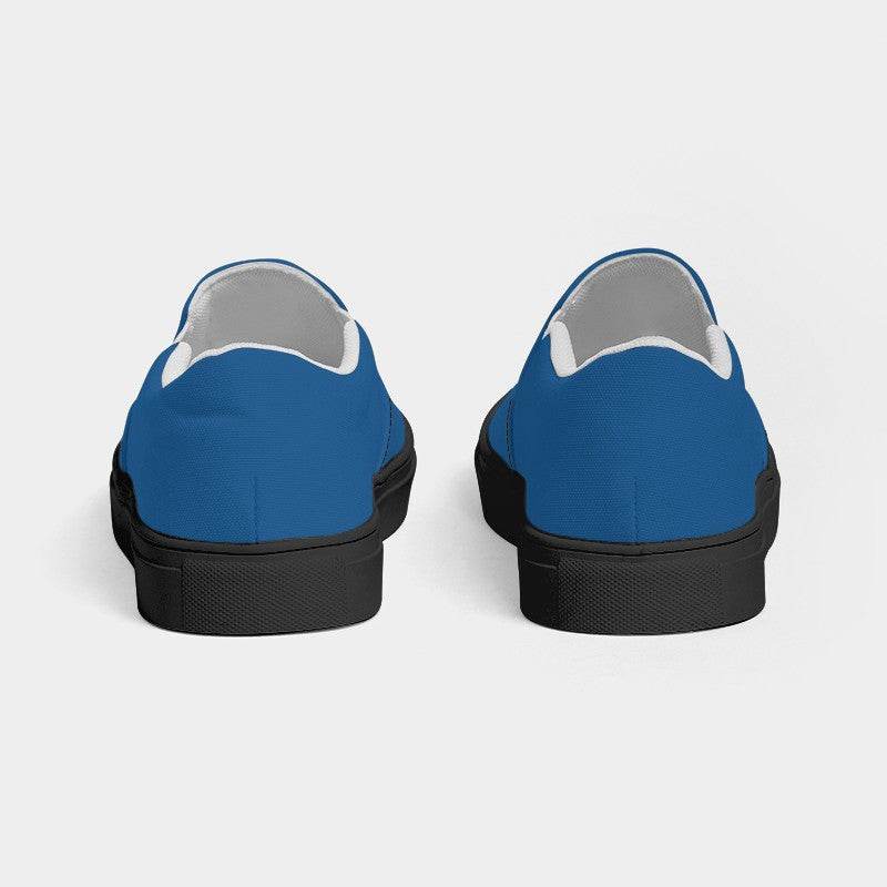 Raw Blue Women's Slip-On Canvas Sneakers (IB3-CL-DE) - Back