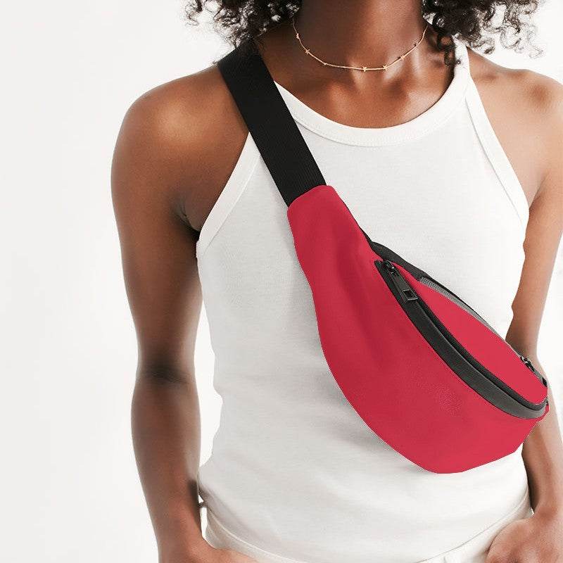 Red Belt Bag (RPI1-BR-ME) - Woman Front CloseUp