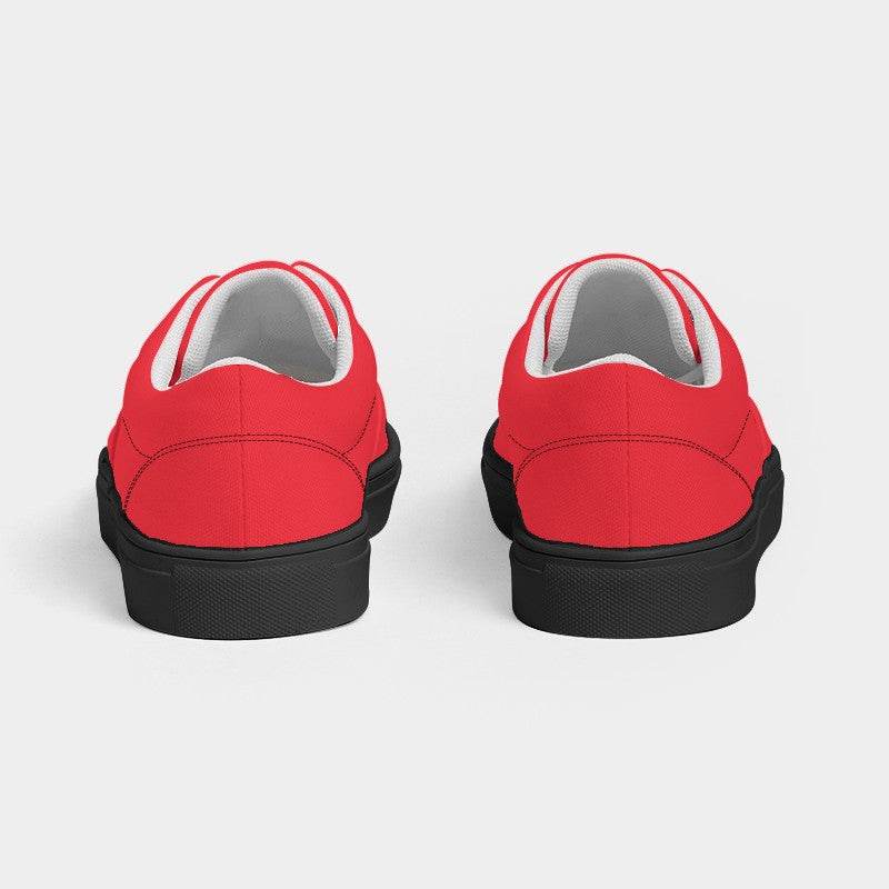 Red Men's Canvas Sneakers (RPI1-BR-ME) - Back