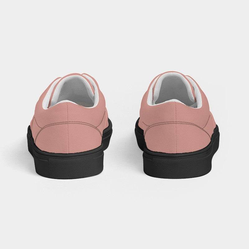 Rose Gold Men's Canvas Sneakers (R-FM-LG) - Back