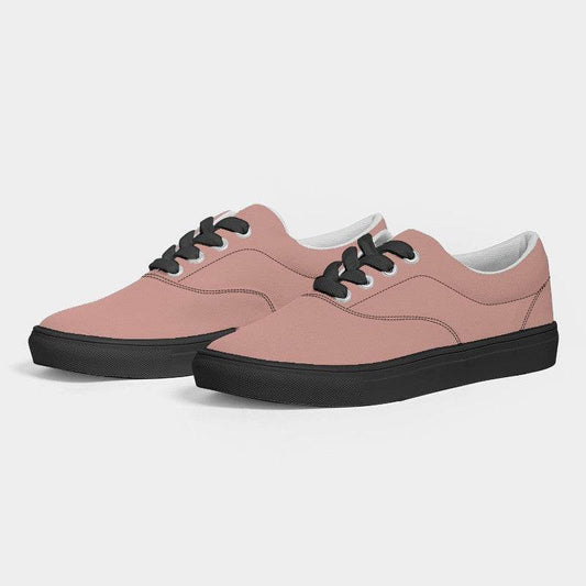 Rose Gold Men's Canvas Sneakers (R-FM-LG) - Side 3