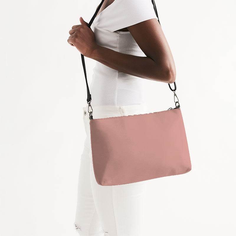 Rose Gold Zip Pouch (R-FM-LG) - Side CloseUp