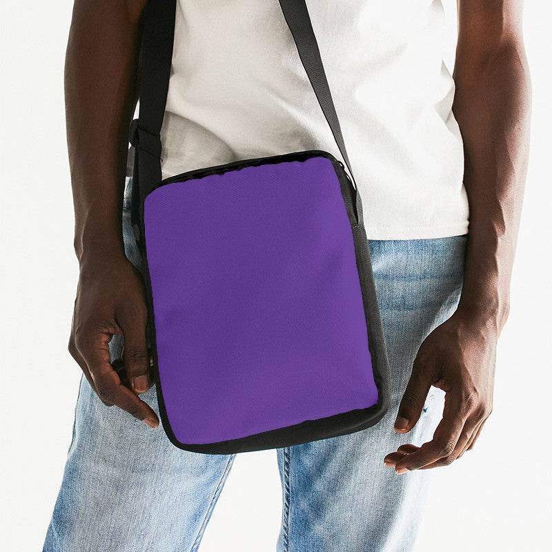 Royal Purple Messenger Pouch (PU-BR-ME) - Man Front CloseUp