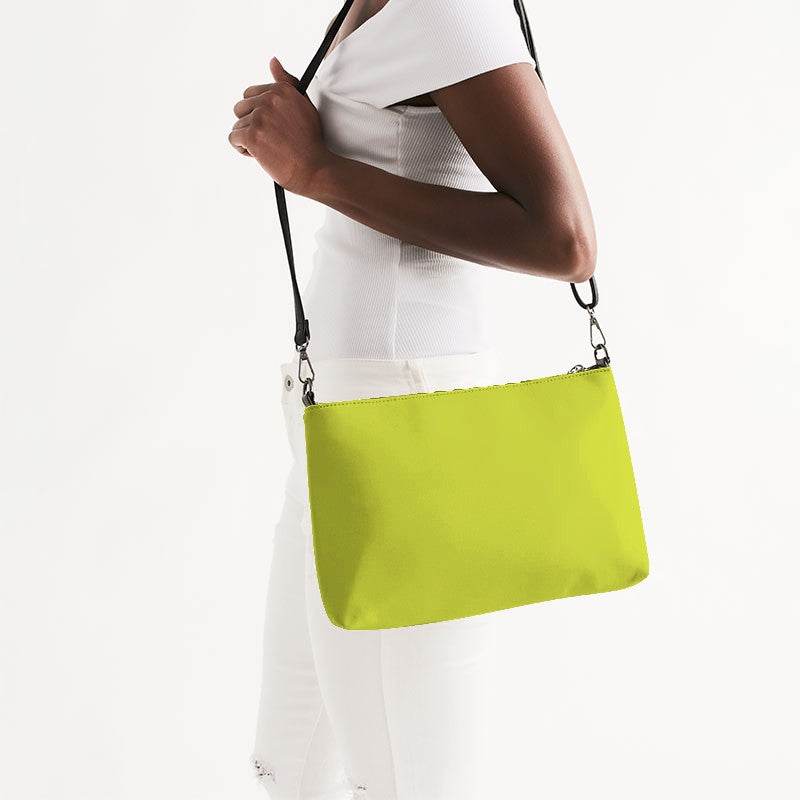 Safety Green Zip Pouch (LY1-BR-ME) - Side CloseUp