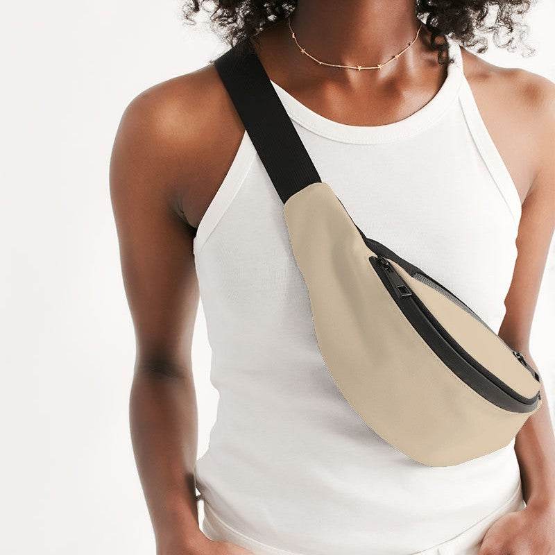 Sandy Beige Belt Bag (YO2-FM-LI) - Woman Front CloseUp