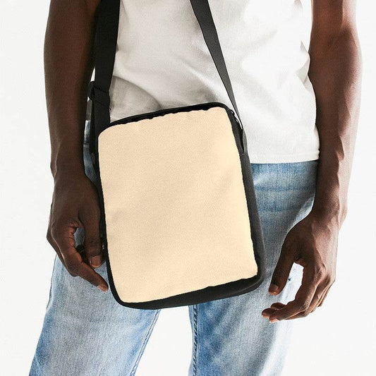 Sandy Beige Messenger Pouch (YO2-FM-LI) - Man Front CloseUp