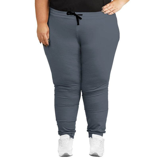 Slate Gray Joggers PLUS (IB2-NE-ME) - Woman Front PLUS
