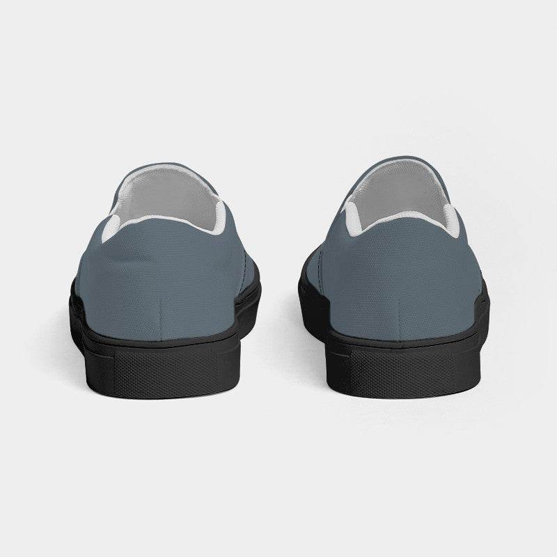 Steel Women's Slip-On Canvas Sneakers (B-NE-ME) - Back