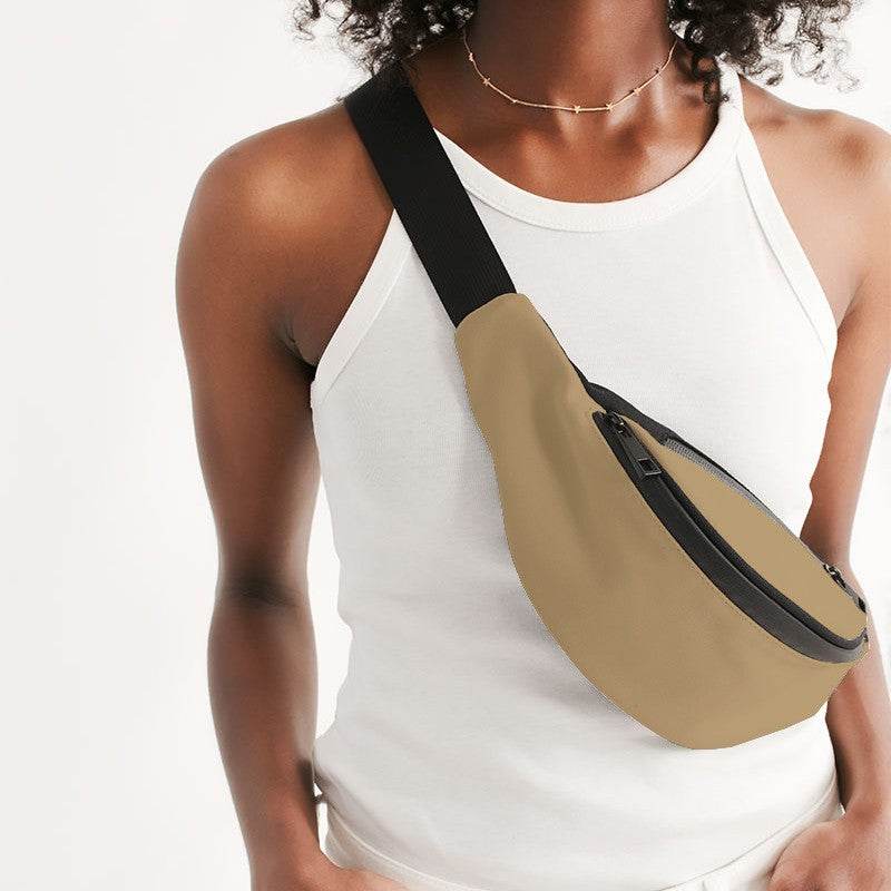 Tan Belt Bag (YO2-MU-ML) - Woman Front CloseUp