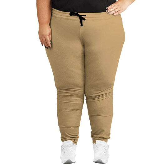 Tan Joggers PLUS (YO2-MU-ML) - Woman Front PLUS