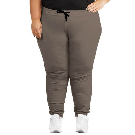 Taupe Haze Joggers PLUS (O-NE-ME) - Woman Front PLUS