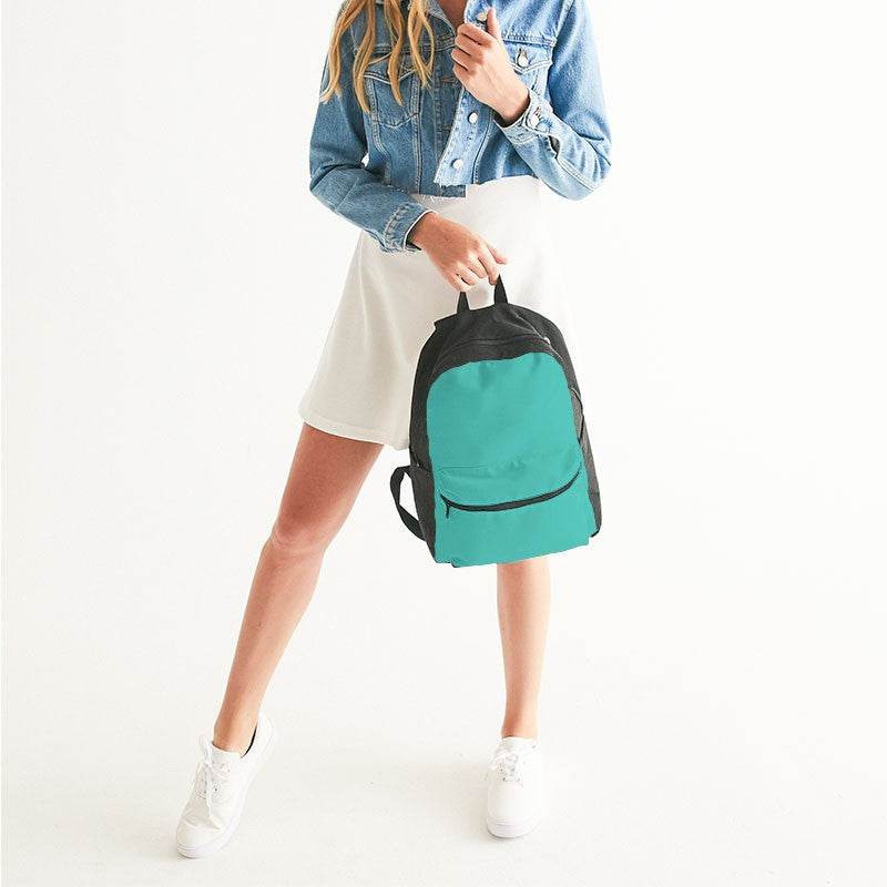Turquoise Canvas Backpack (CBG3-BR-ME) - Woman
