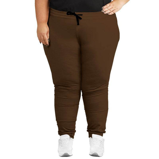 Vintage Brown Joggers PLUS (O-FM-DA) - Woman Front PLUS