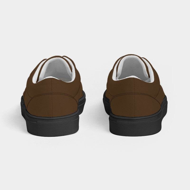Vintage Brown Men's Canvas Sneakers (O-FM-DA) - Back
