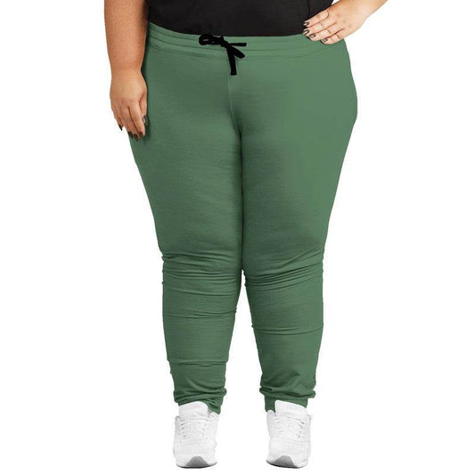 Vintage Green Joggers PLUS (G-FM-ME) - Woman Front PLUS