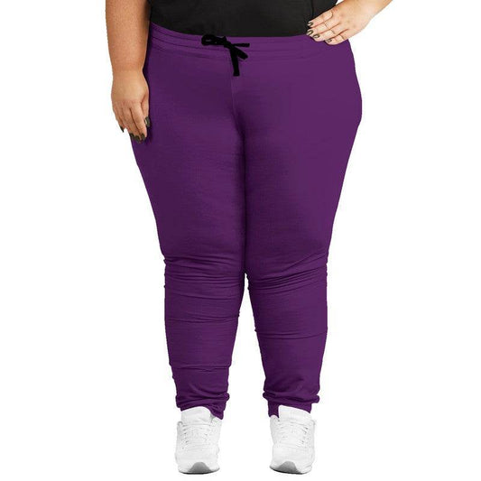 Vintage Purple Joggers PLUS (MPU1-ME-MD) - Woman Front PLUS