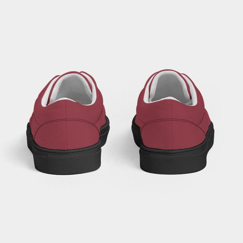 Vintage Red Men's Canvas Sneakers (RPI2-MU-MD) - Back