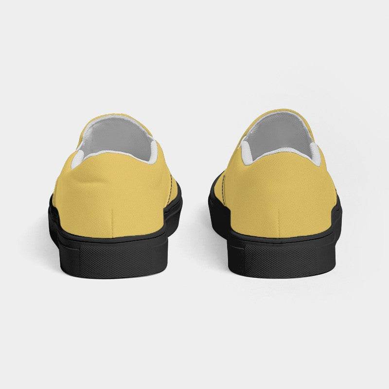 Wheat Gold Women's Slip-On Canvas Sneakers (Y-ME-ML) - Back