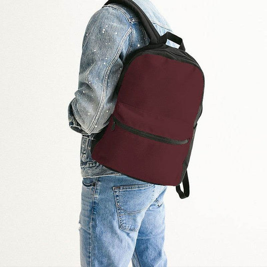 Wine Canvas Backpack (RPI2-FM-DA) - Man Back CloseUp