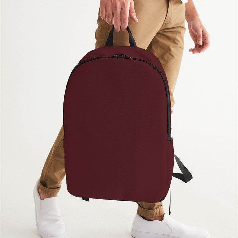 Wine Waterproof Backpack (RPI2-FM-DA) - Man Holding CloseUp