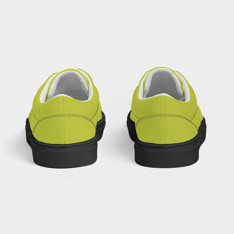 Yellow-Green Men's Canvas Sneakers (LY1-CL-ME) - Back