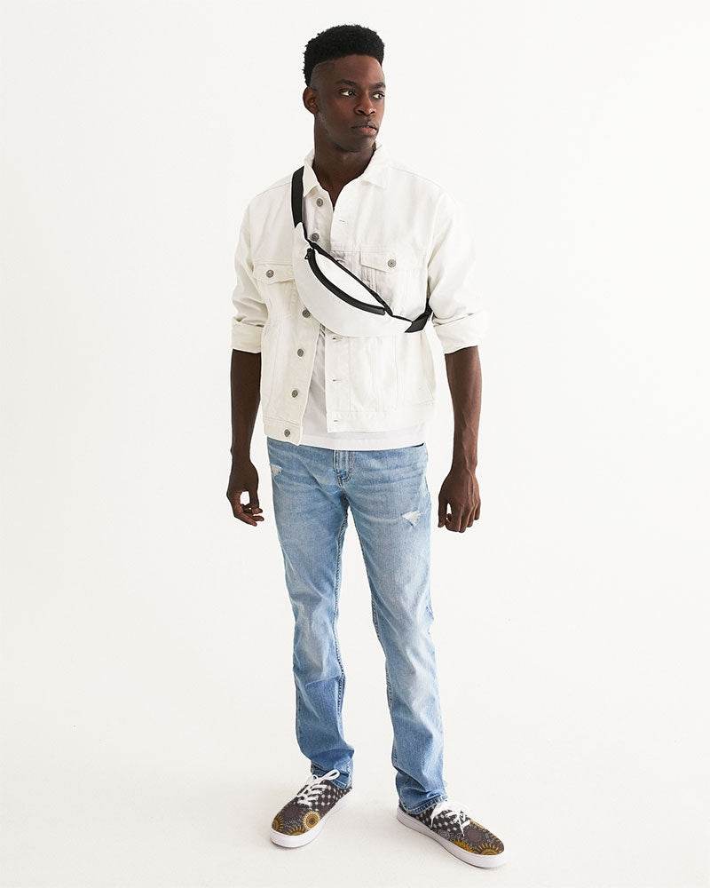 Yellow Brown Sun | Men's | Canvas Sneakers - Qolord