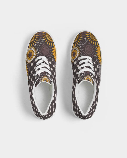 Yellow Brown Sun | Men's | Canvas Sneakers - Qolord