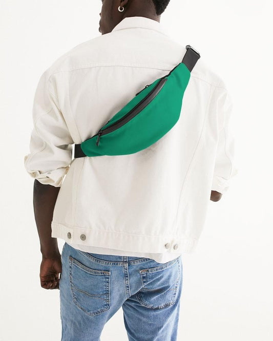 Bright Cool Green Belt Bag C100M0Y75K0 - Man Back