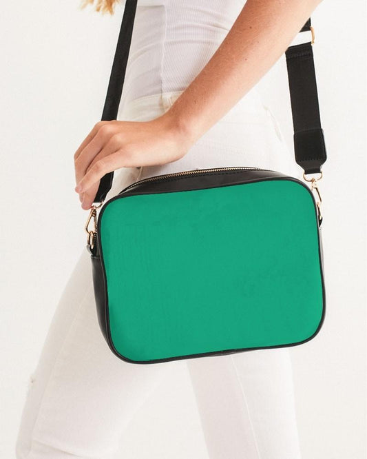 Bright Cool Green Crossbody Bag C100M0Y75K0 - Woman Side CloseUp