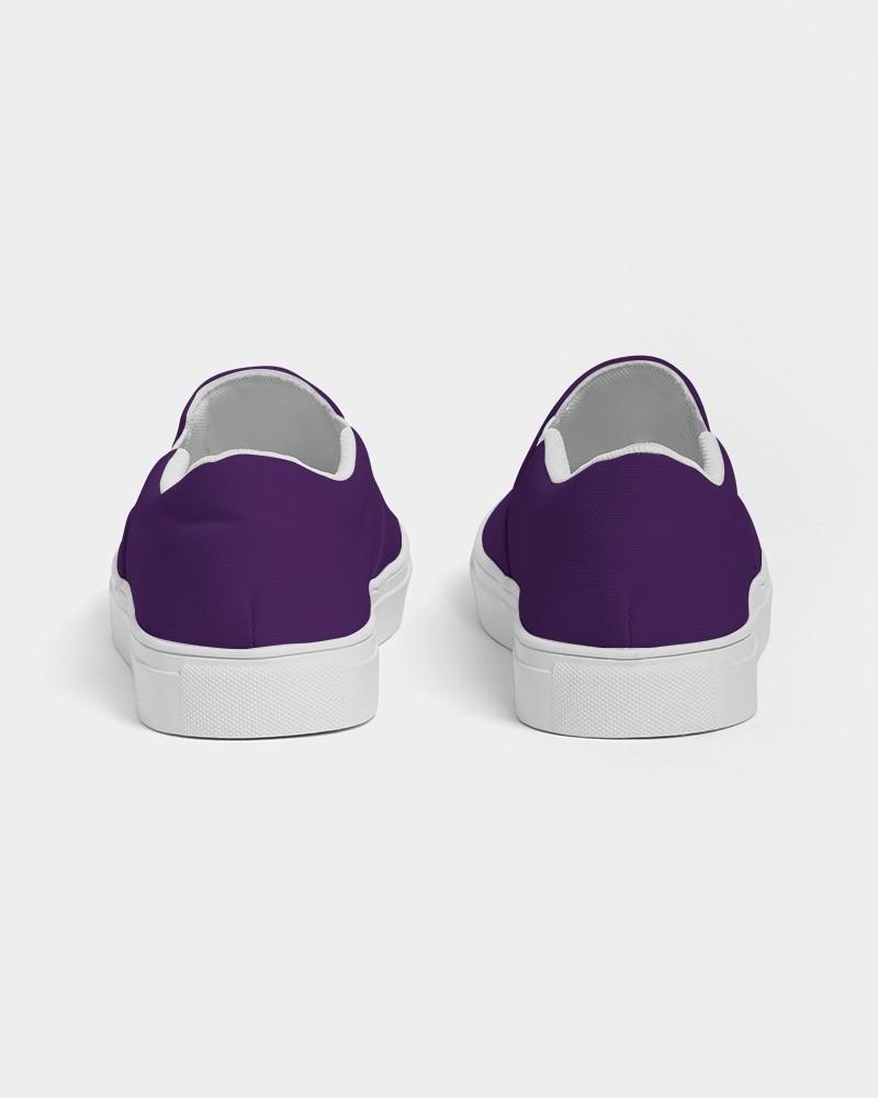 Medium Dark Violet Women's Slip-On Canvas Sneakers C75M100Y0K60 - Back