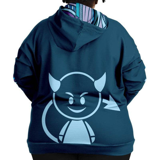 Rebellious Devil Hoodie - PLUS - Woman Back Closeup