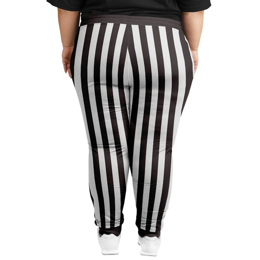 Brown Striped Classy Joggers PLUS | Unisex - Qolord