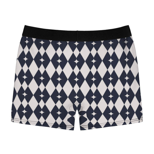 Classic Navy Blue Weird Form Boxer Briefs - Qolord