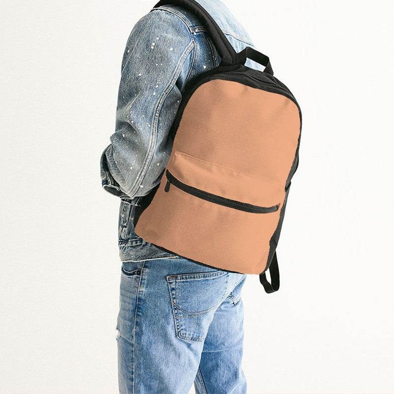 Apricot Canvas Backpack (OR1-ME-LI) - Man Back CloseUp
