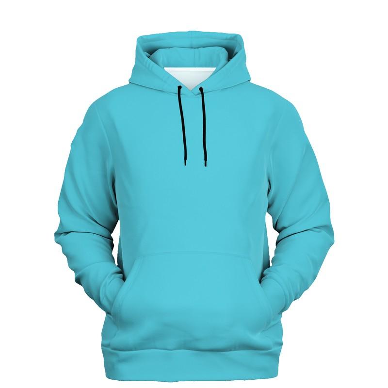 Aqua Blue Hoodie (C60M0Y15K0) - Ghost Front