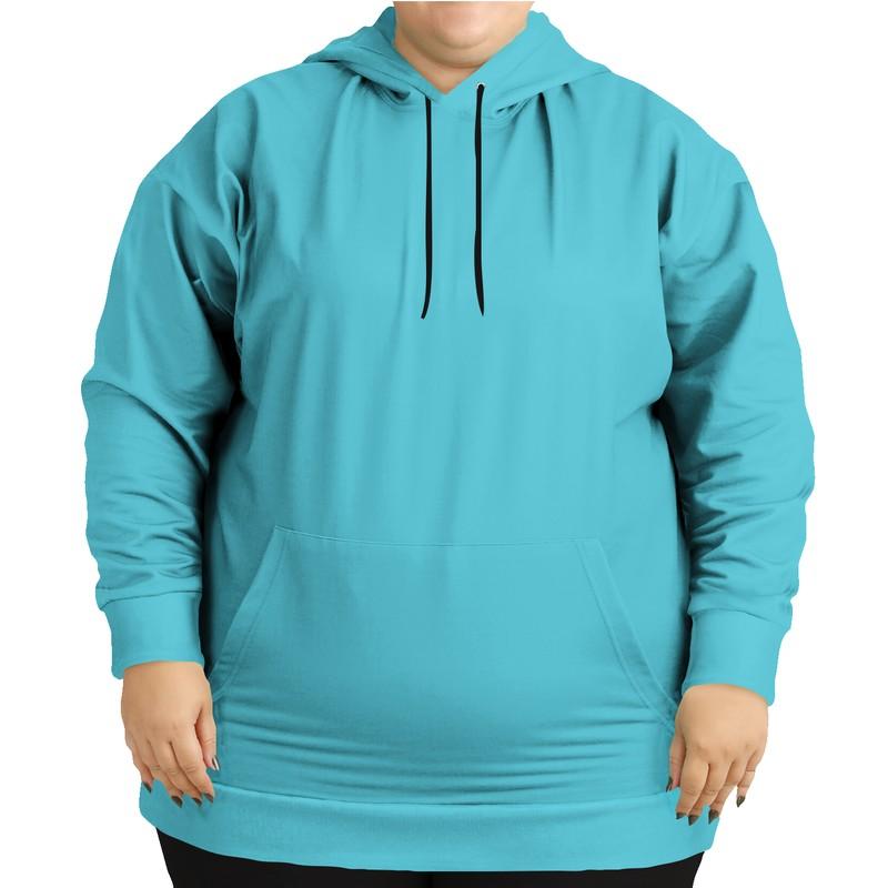 Aqua Blue Hoodie (C60M0Y15K0) - Woman Front PLUS