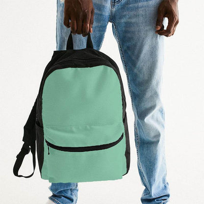 Aquamarine Blue Canvas Backpack (BGG2-ME-LI) - Man Holding