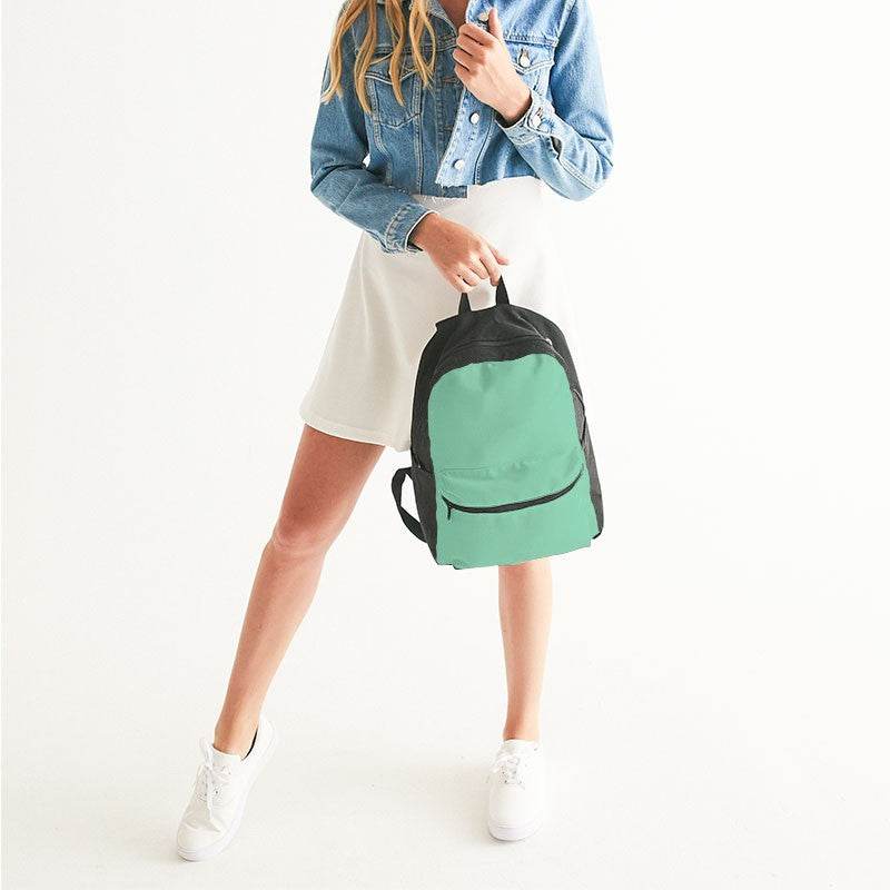Aquamarine Blue Canvas Backpack (BGG2-ME-LI) - Woman