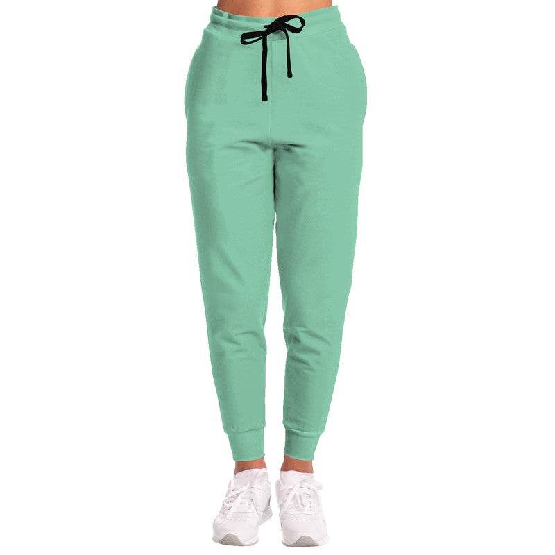 Aquamarine Blue Joggers (BGG2-ME-LI) - Woman Front