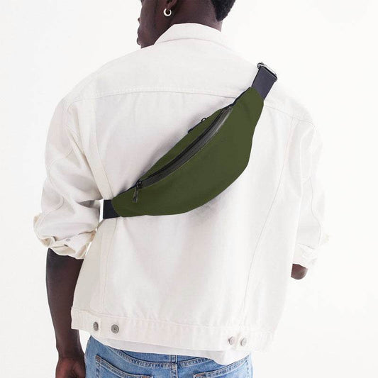 Army Green Belt Bag (L-FM-DA) - Man Back