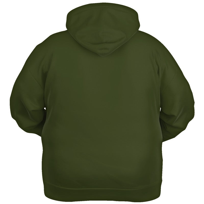 Army Green Hoodie PLUS (L-FM-DA) - Ghost Back PLUS